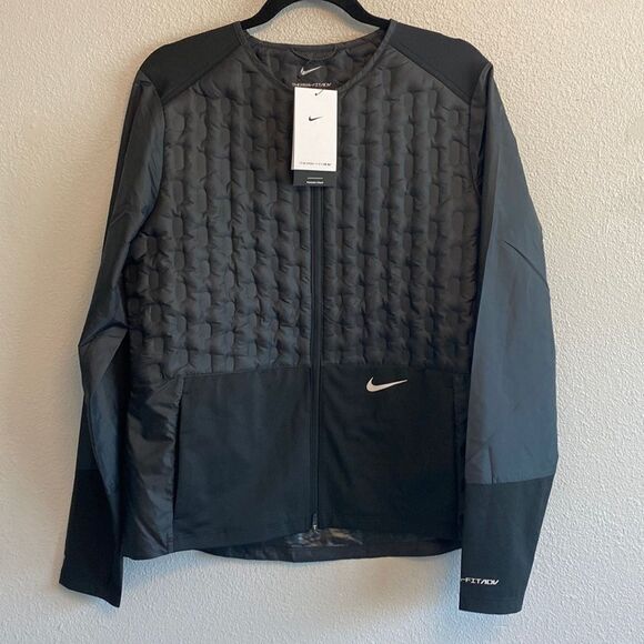 NWT-Nike-Women’s quilted padded ThermaFIT ADV down jacket black-Size Medium - Picture 5 of 13